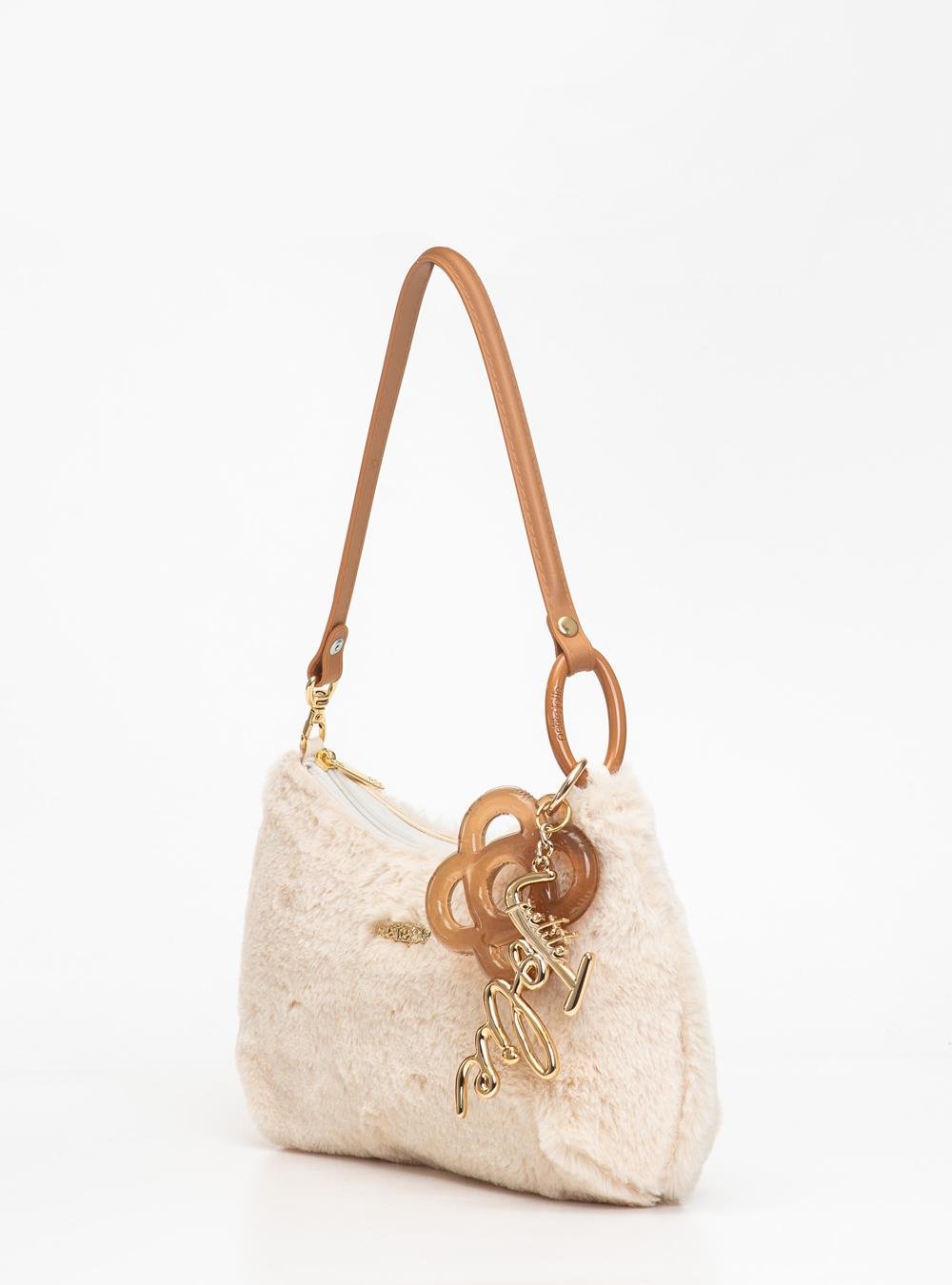 Bolsa Petite Jolie Icon Fur Bag Creme/Doce De Leite PJ11369 Bege 4