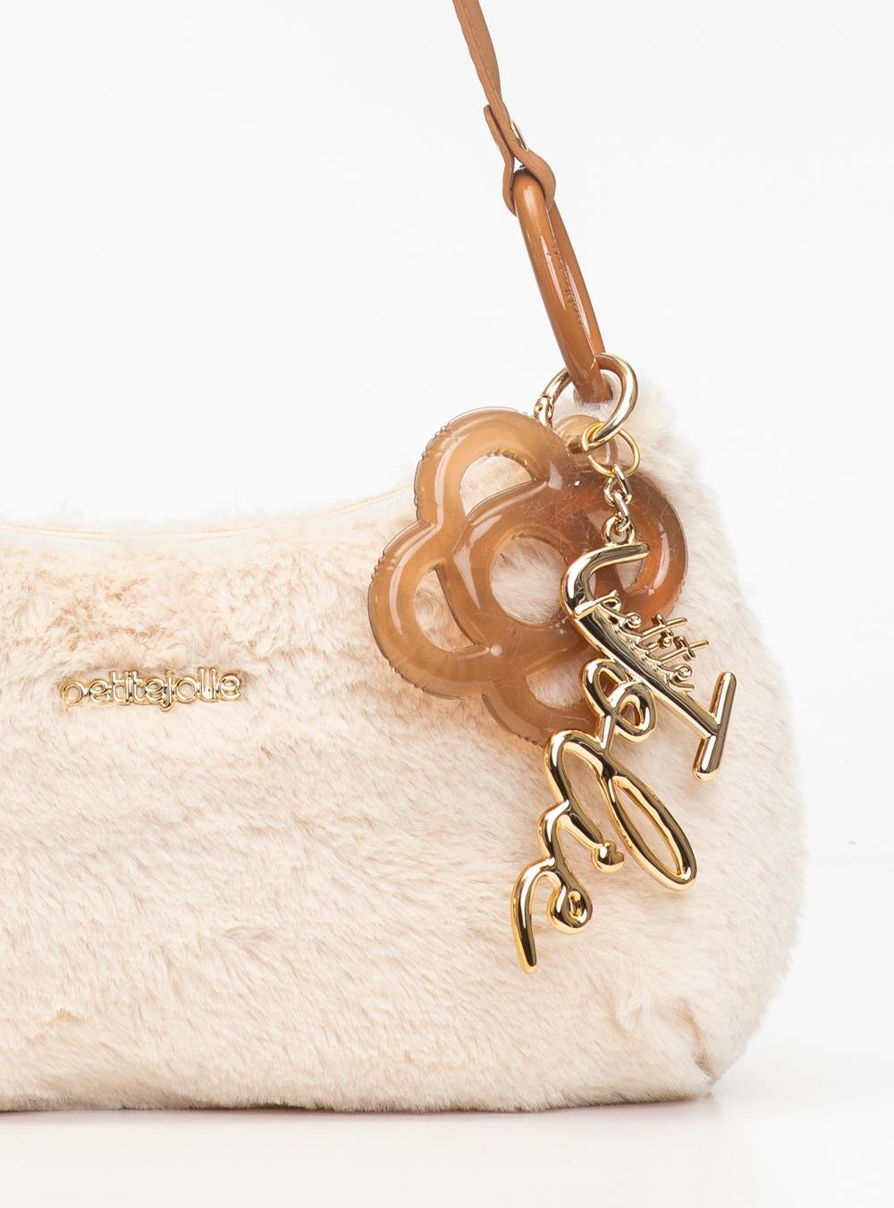 Bolsa Petite Jolie Icon Fur Bag Creme/Doce De Leite PJ11369 Bege 5