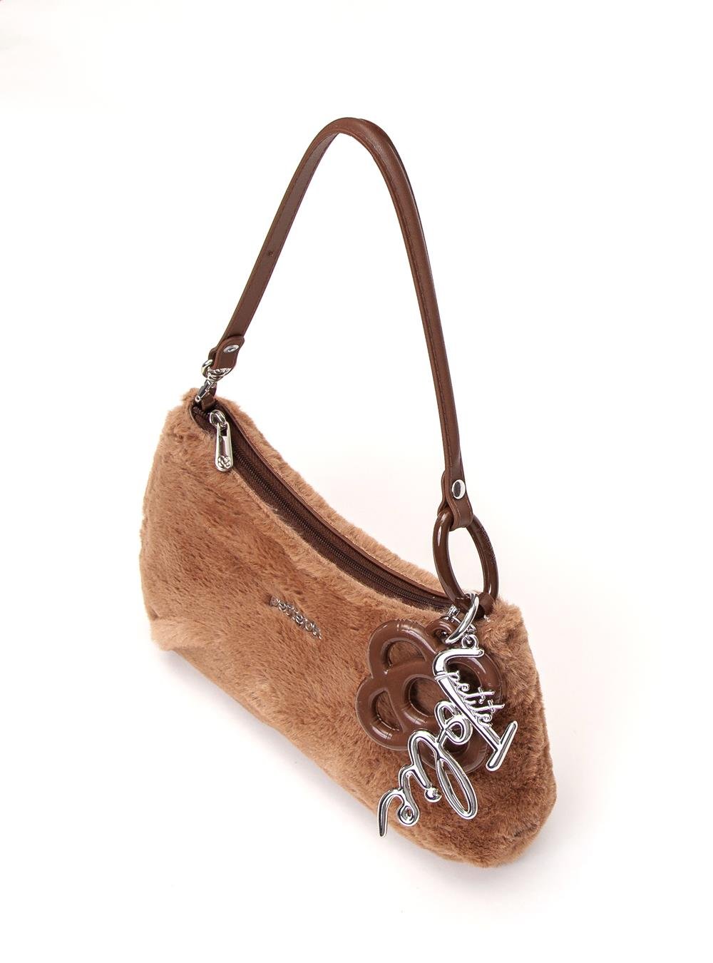 Bolsa Petite Jolie Icon Fur Bag Chocolate PJ11369 Marrom 2
