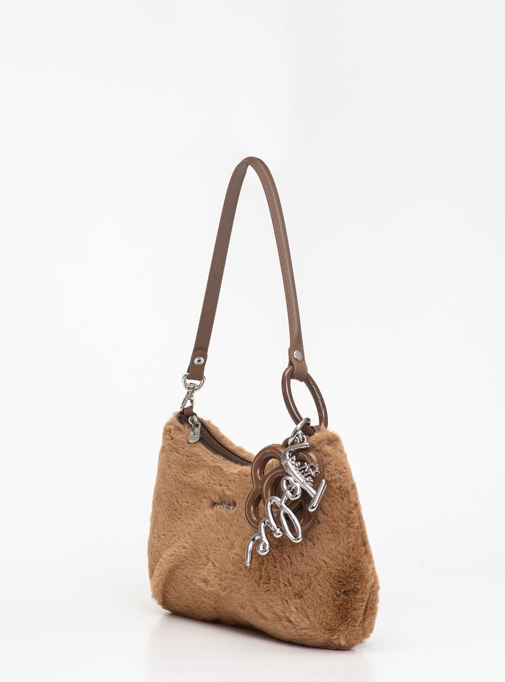 Bolsa Petite Jolie Icon Fur Bag Chocolate PJ11369 Marrom 4