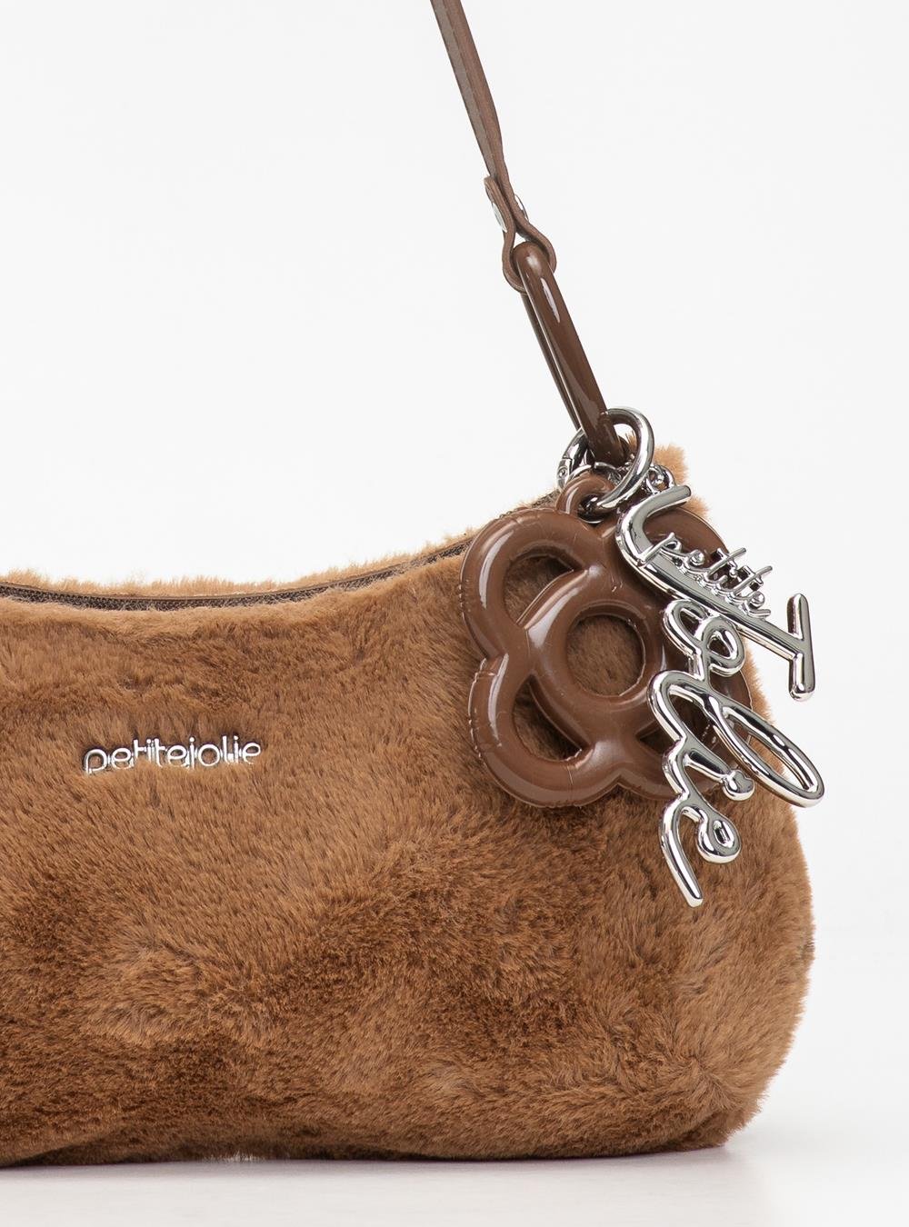 Bolsa Petite Jolie Icon Fur Bag Chocolate PJ11369 Marrom 5