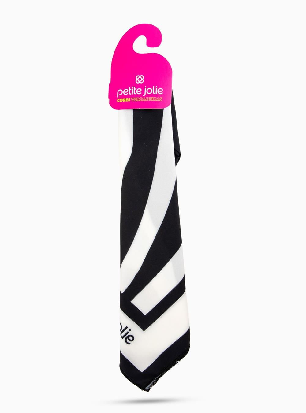 Lenço Petite Jolie Maxi Zebra PJ20085 Preto/Branco 3