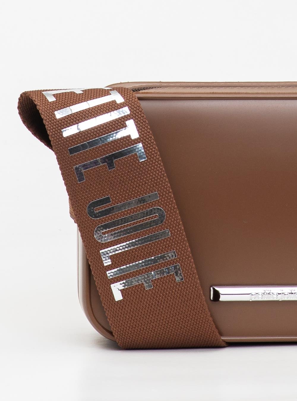 Bolsa Petite Jolie Pop Matte Chocolate/Ouro PJ11295 Marrom 4