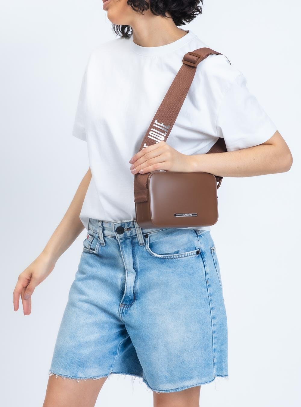 Bolsa Petite Jolie Pop Matte Chocolate/Ouro PJ11295 Marrom 6
