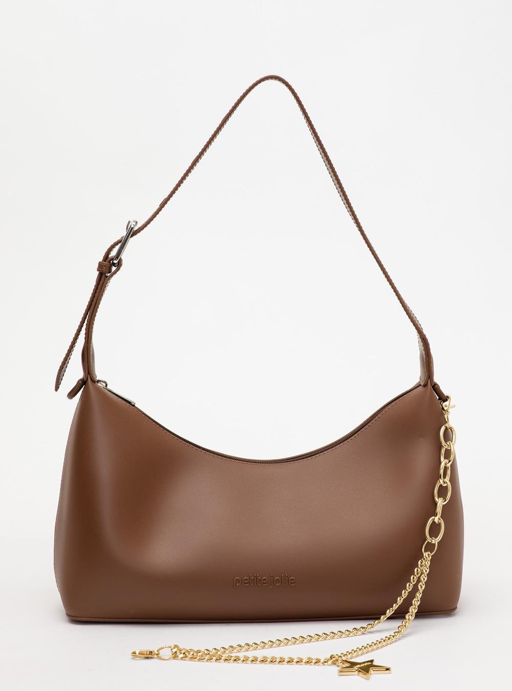 Bolsa Petite Jolie Thayla Chocolate/Ouro PJ11282 Marrom 3