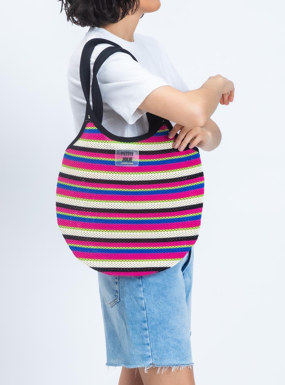 Bolsa Petite Jolie Maiorca Crochê Multicolor 3 PJ11380 Multicores 4
