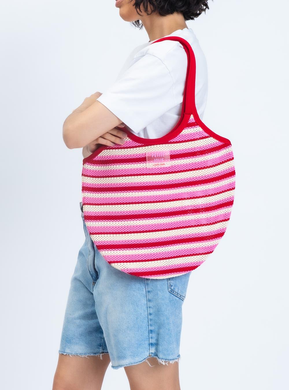 Bolsa Petite Jolie Maiorca Crochê Multicolor 2 PJ11380 Vermelho 4