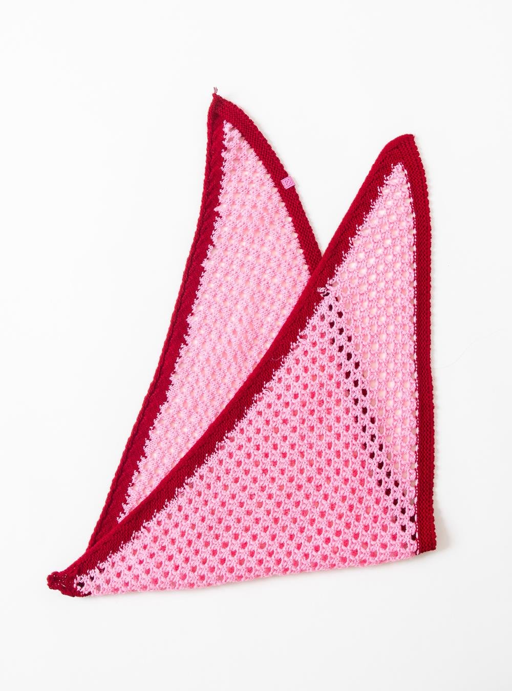 Lenço Petite Jolie Crochê Chiclete PJ20353 Rosa 4