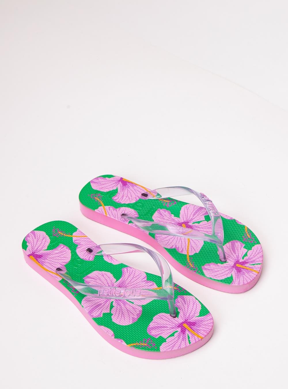 Chinelo Petite Jolie Fresh Floral 21 PJ6969 Verde 2