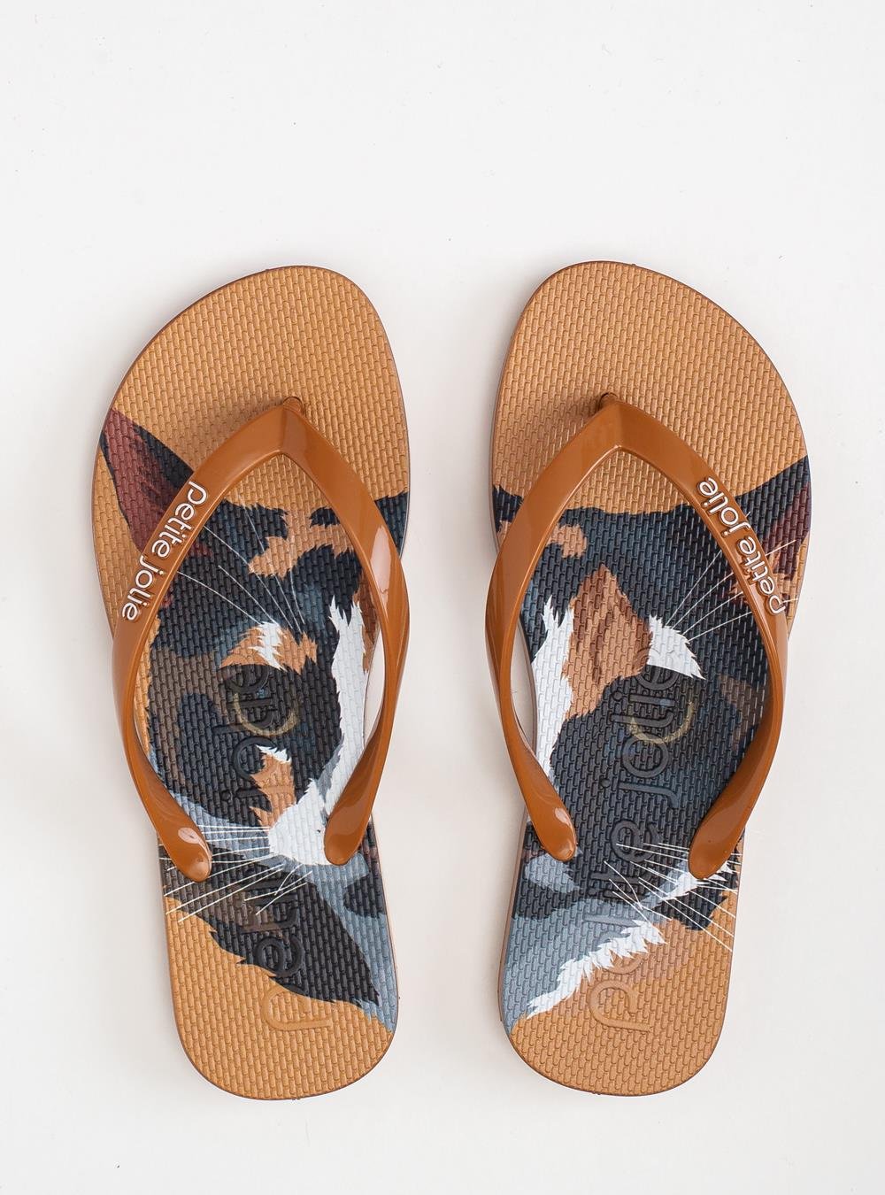 Chinelo Petite Jolie Fresh Pet Lovers 15 PJ6969 Marrom