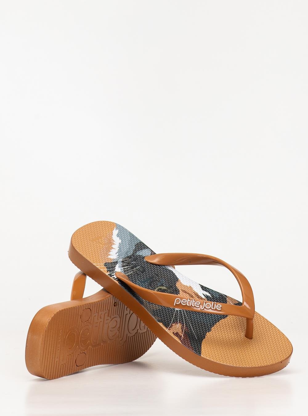 Chinelo Petite Jolie Fresh Pet Lovers 15 PJ6969 Marrom 3