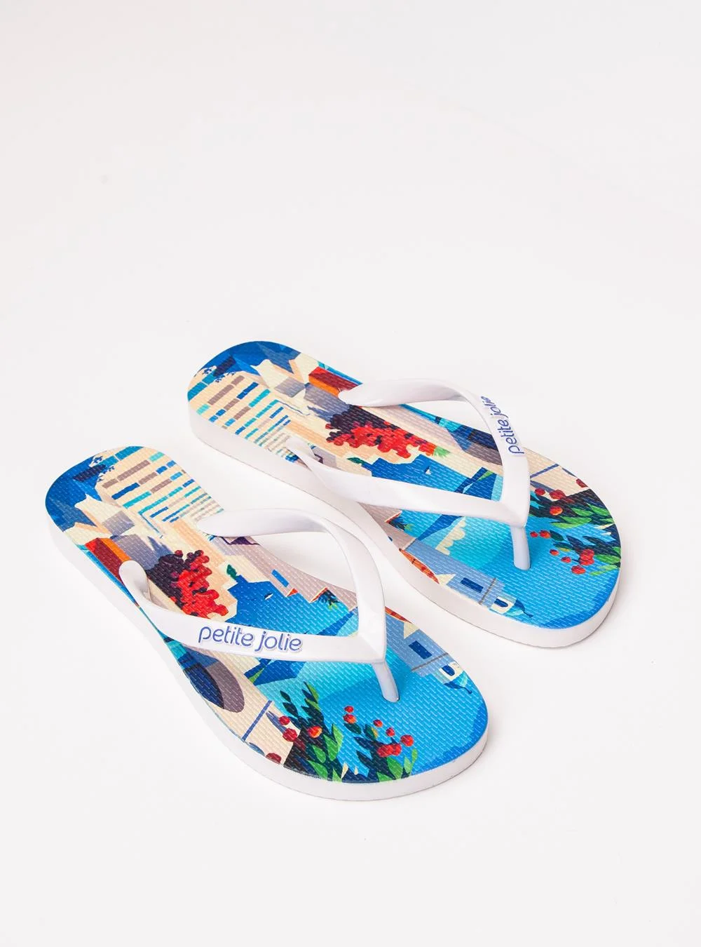 Chinelo Petite Jolie Fresh White/Grécia PJ6969 Azul 2