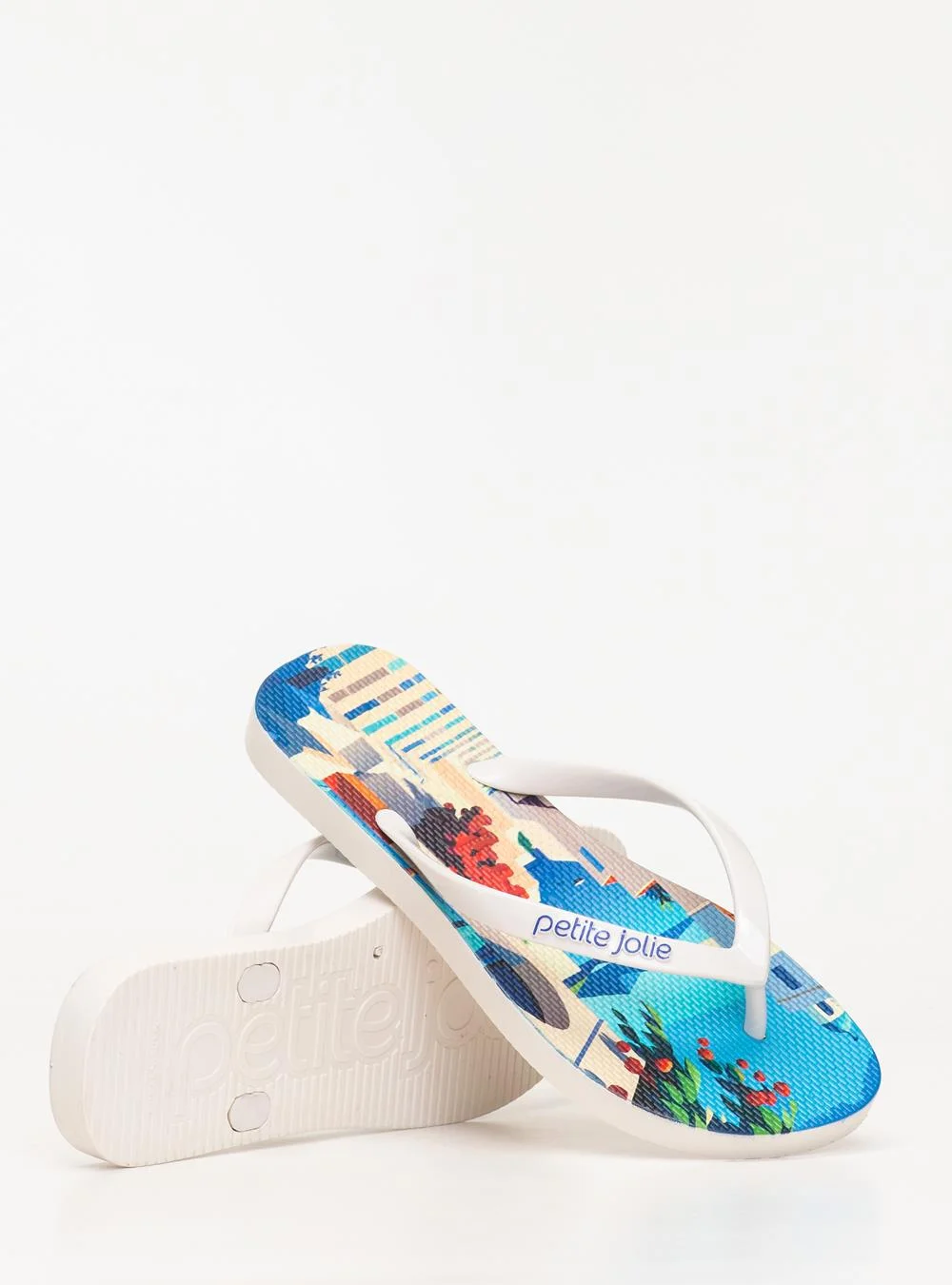 Chinelo Petite Jolie Fresh White/Grécia PJ6969 Azul 5