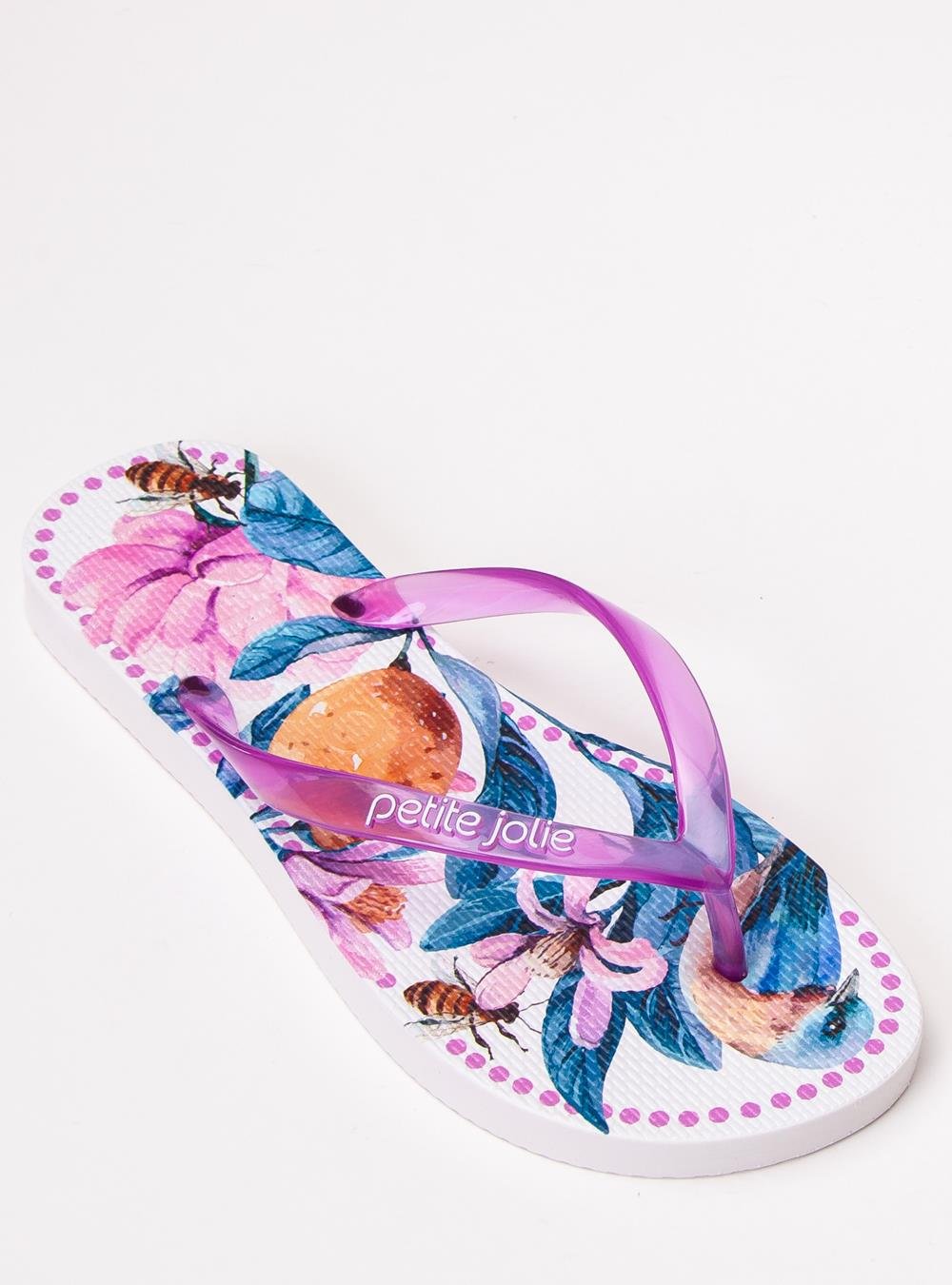 Chinelo Petite Jolie Fresh Chiclete/White/Frutas 6 PJ6969 Lilás 4