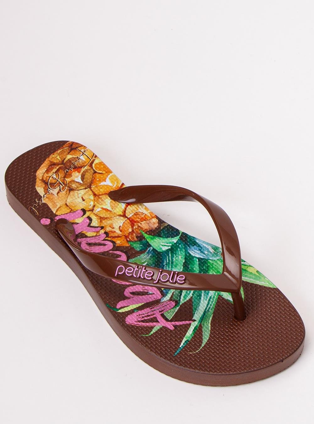 Chinelo Petite Jolie Fresh Chocolate/Frutas 8 PJ6969 Marrom 4
