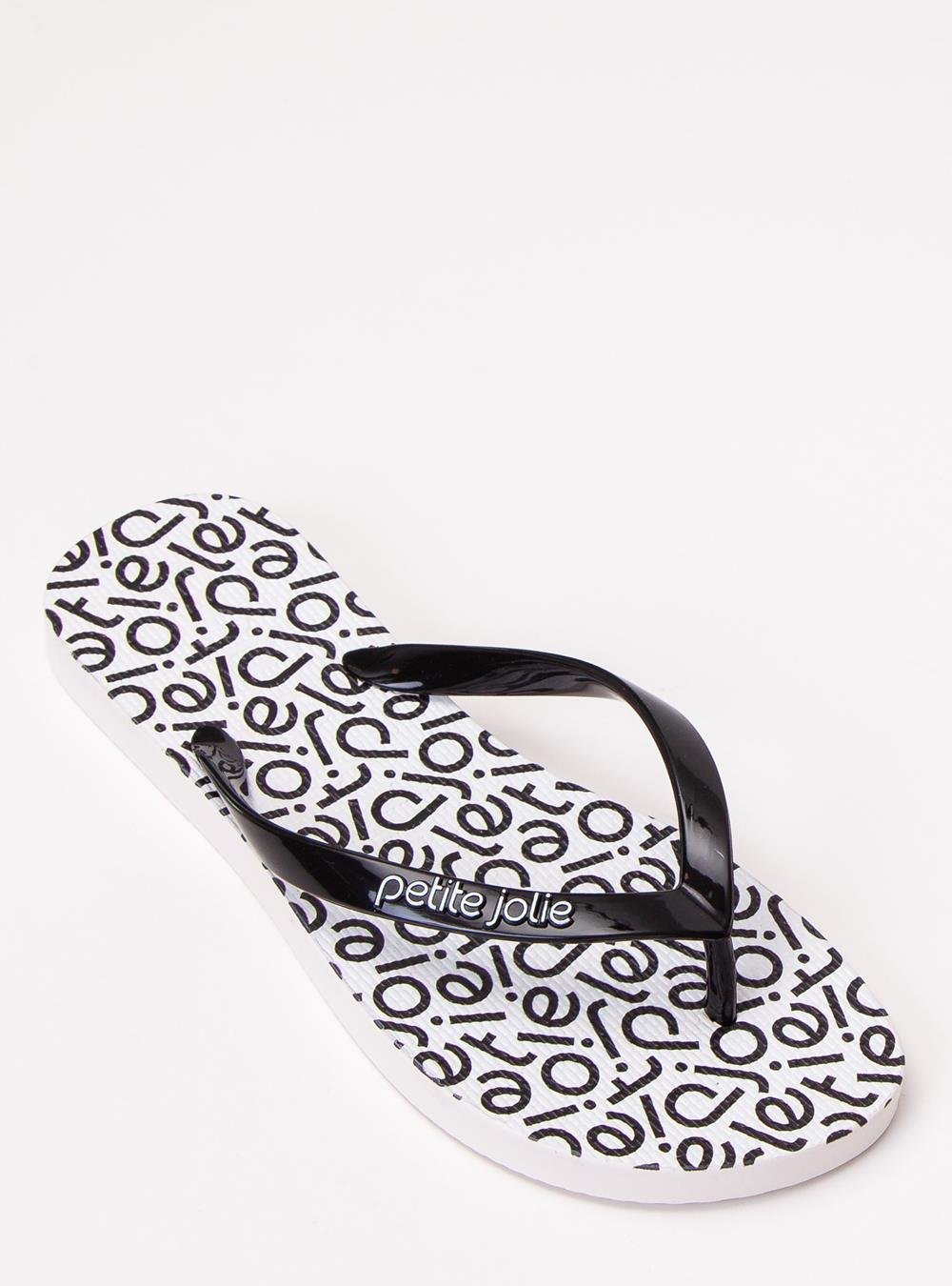 Chinelo Petite Jolie Fresh White/Pattern 2 PJ6969 Preto 4