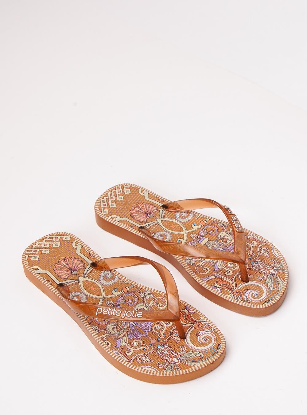 Chinelo Petite Jolie Fresh Doce Leite Arabesco 2 PJ6969 Marrom 2