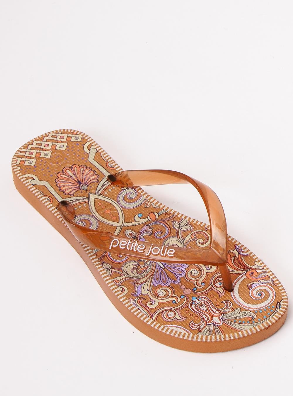 Chinelo Petite Jolie Fresh Doce Leite Arabesco 2 PJ6969 Marrom 4
