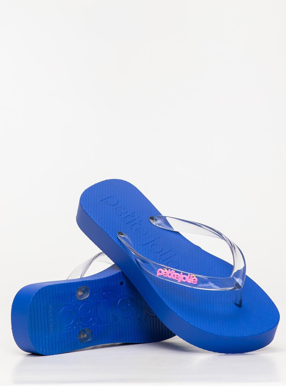 Chinelo Petite Jolie Fresh Up Translúcido/Royal PJ7321 Azul 5
