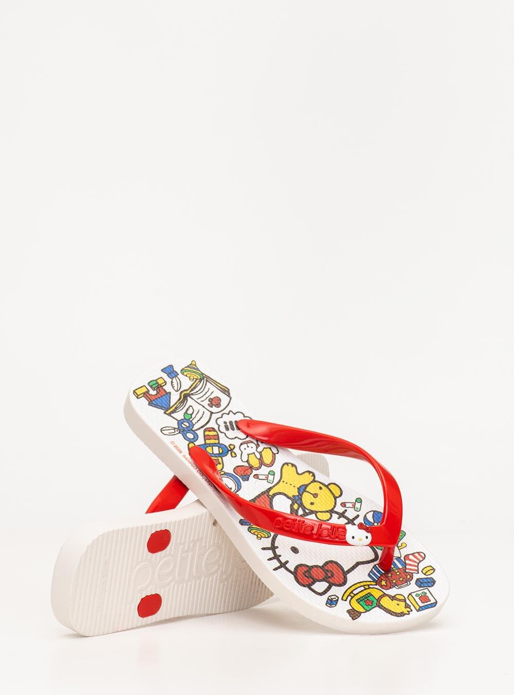 Chinelo Infantil Fresh White/Hello Kitty 18 PJ7206INHK Vermelho 4