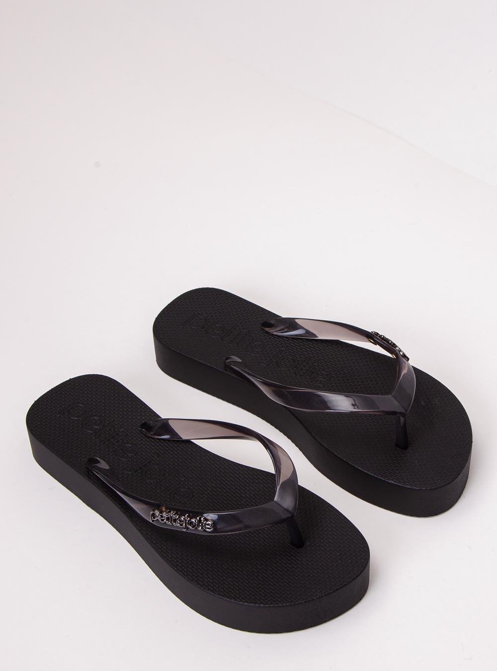 Chinelo Petite Jolie Fresh Up Translúcido/Preto PJ7321 Preto 2