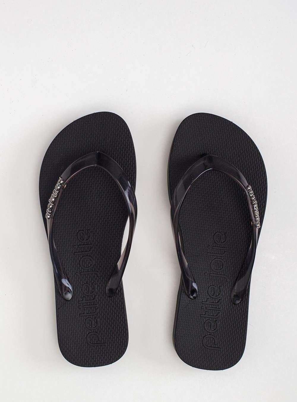 Chinelo Petite Jolie Fresh Up Translúcido/Preto PJ7321 Preto 3