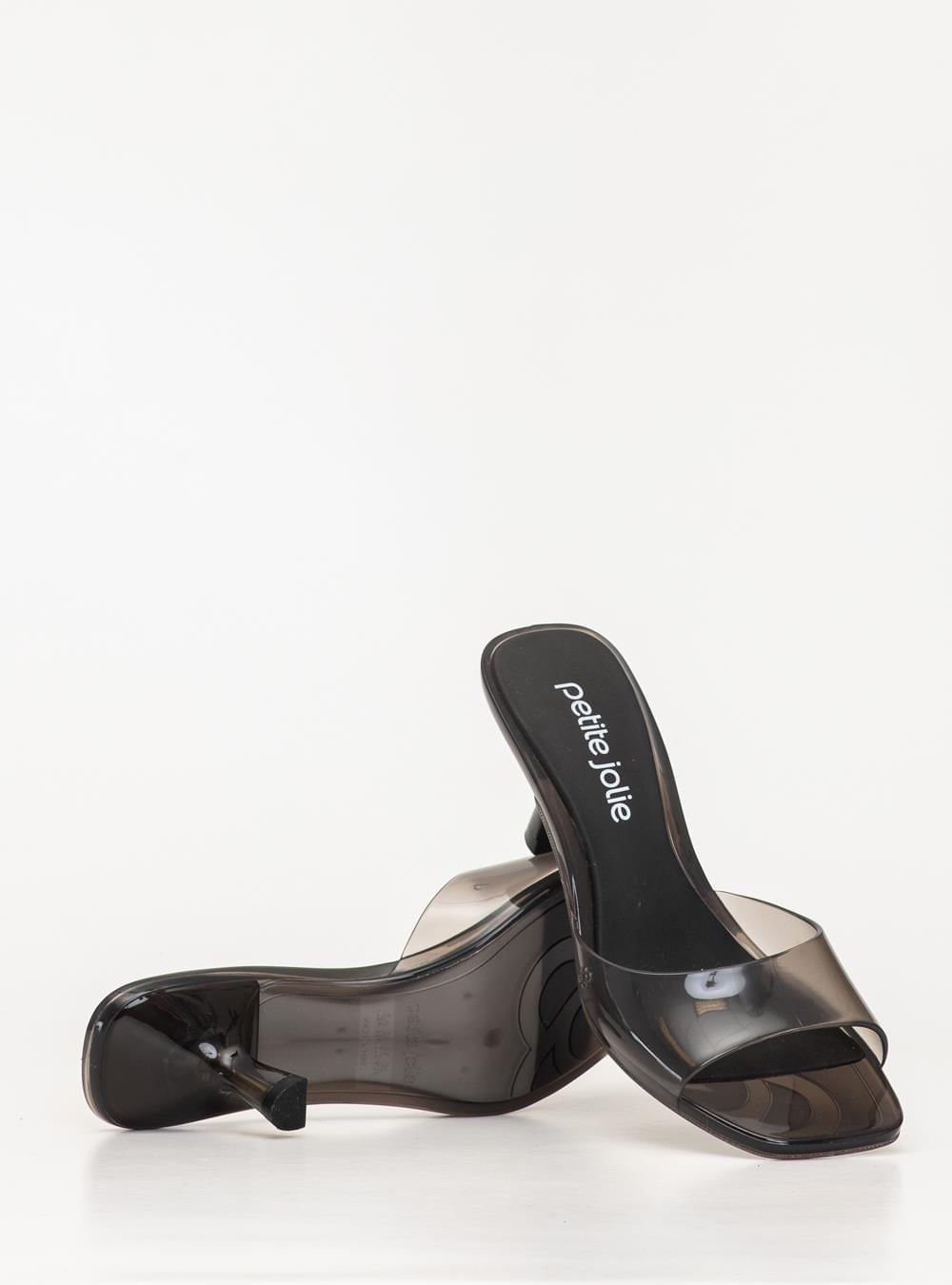 Tamanco Petite Jolie Icon Preto Translúcido PJ7368 Preto 5