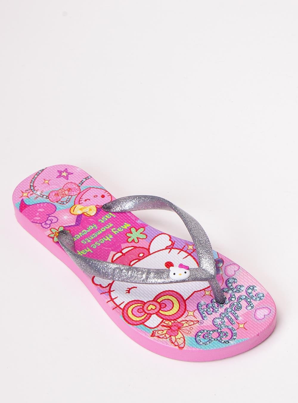 Chinelo Hello Kitty Glitter Prata/Hello Kitty 17 PJ7206HK Rosa 4