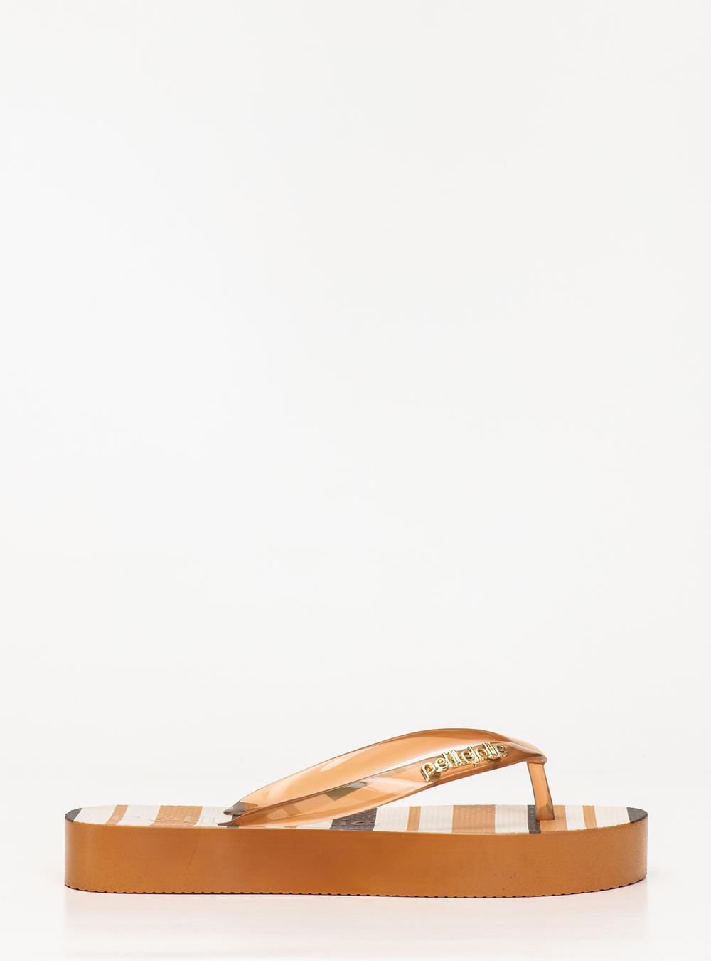 Chinelo Petite Jolie Fresh Up Doce Leite Translúcido PJ7354