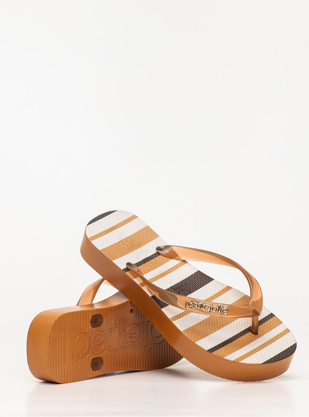 Chinelo Petite Jolie Fresh Up Doce Leite Translúcido PJ7354 Bege 2