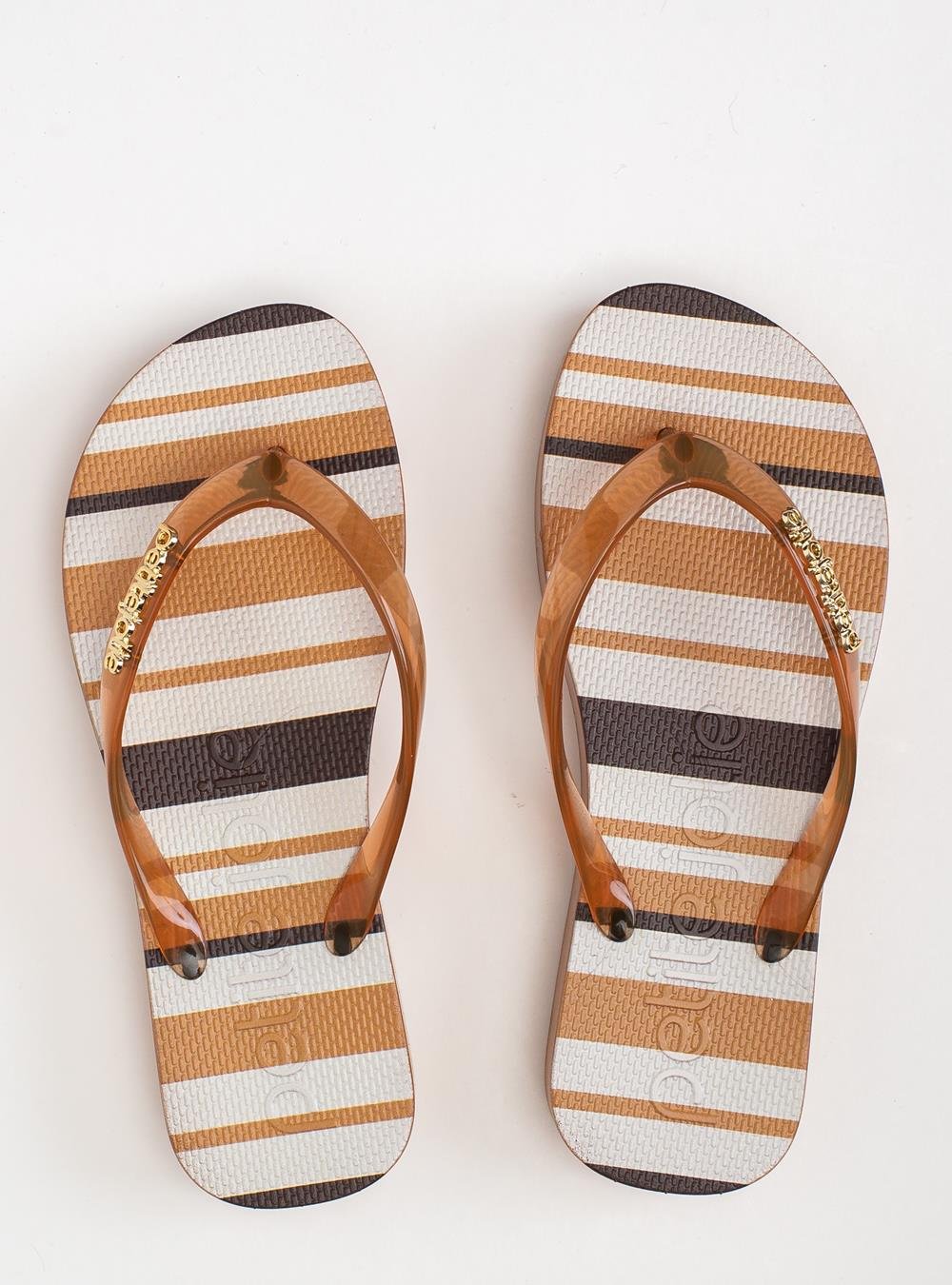 Chinelo Petite Jolie Fresh Up Doce Leite Translúcido PJ7354 Bege 3