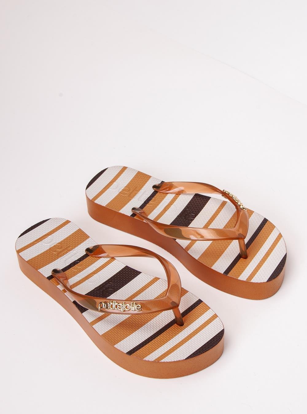 Chinelo Petite Jolie Fresh Up Doce Leite Translúcido PJ7354 Bege 4