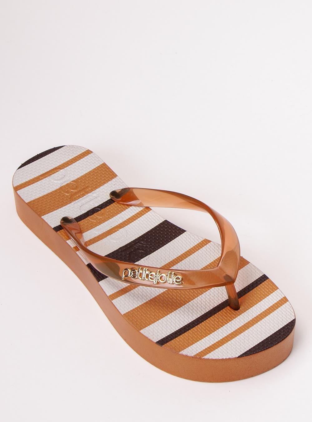 Chinelo Petite Jolie Fresh Up Doce Leite Translúcido PJ7354 Bege 5