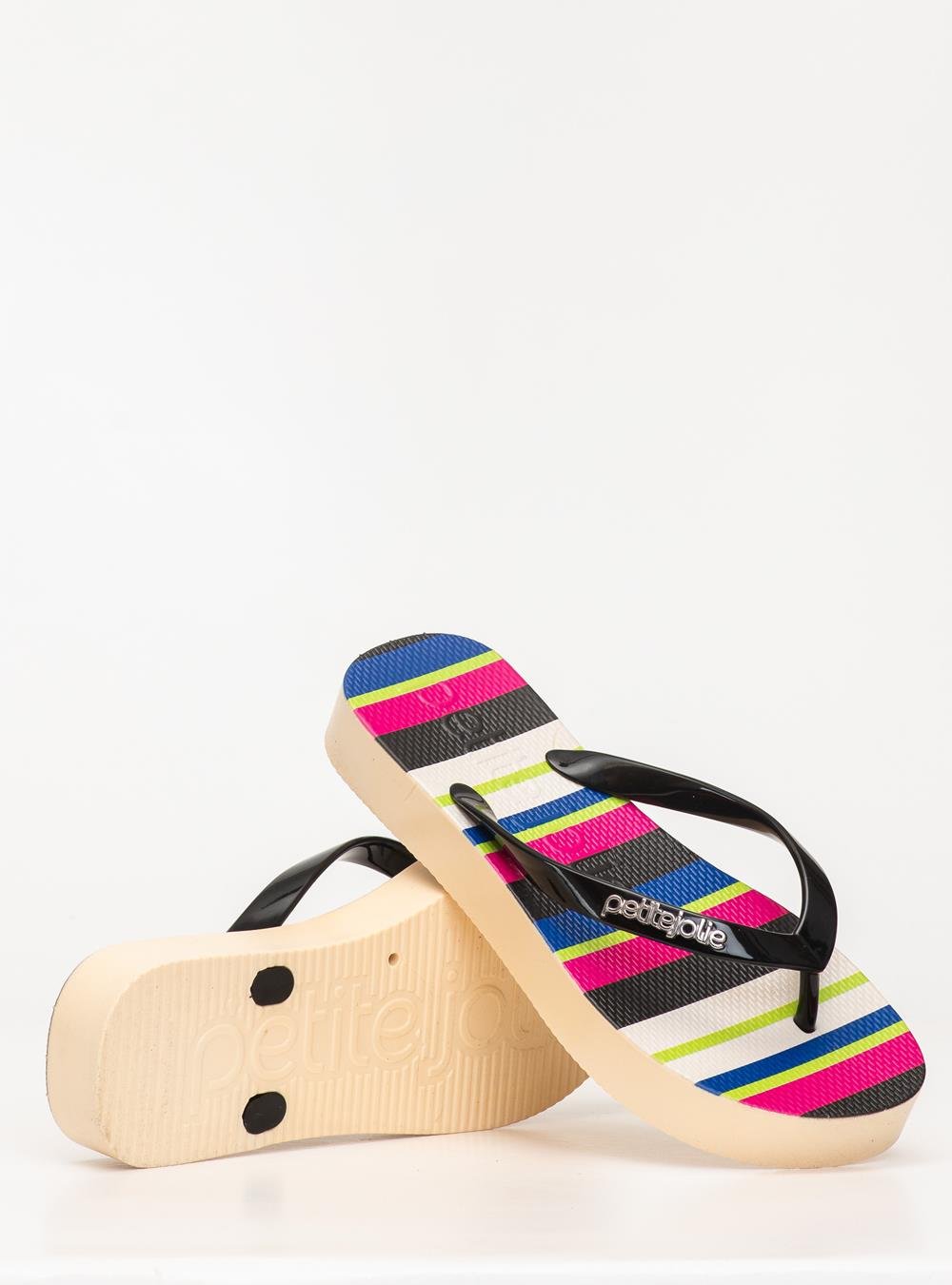 Chinelo Petite Jolie Fresh Up Preto/Multicolor 3 PJ7354 Preto 5