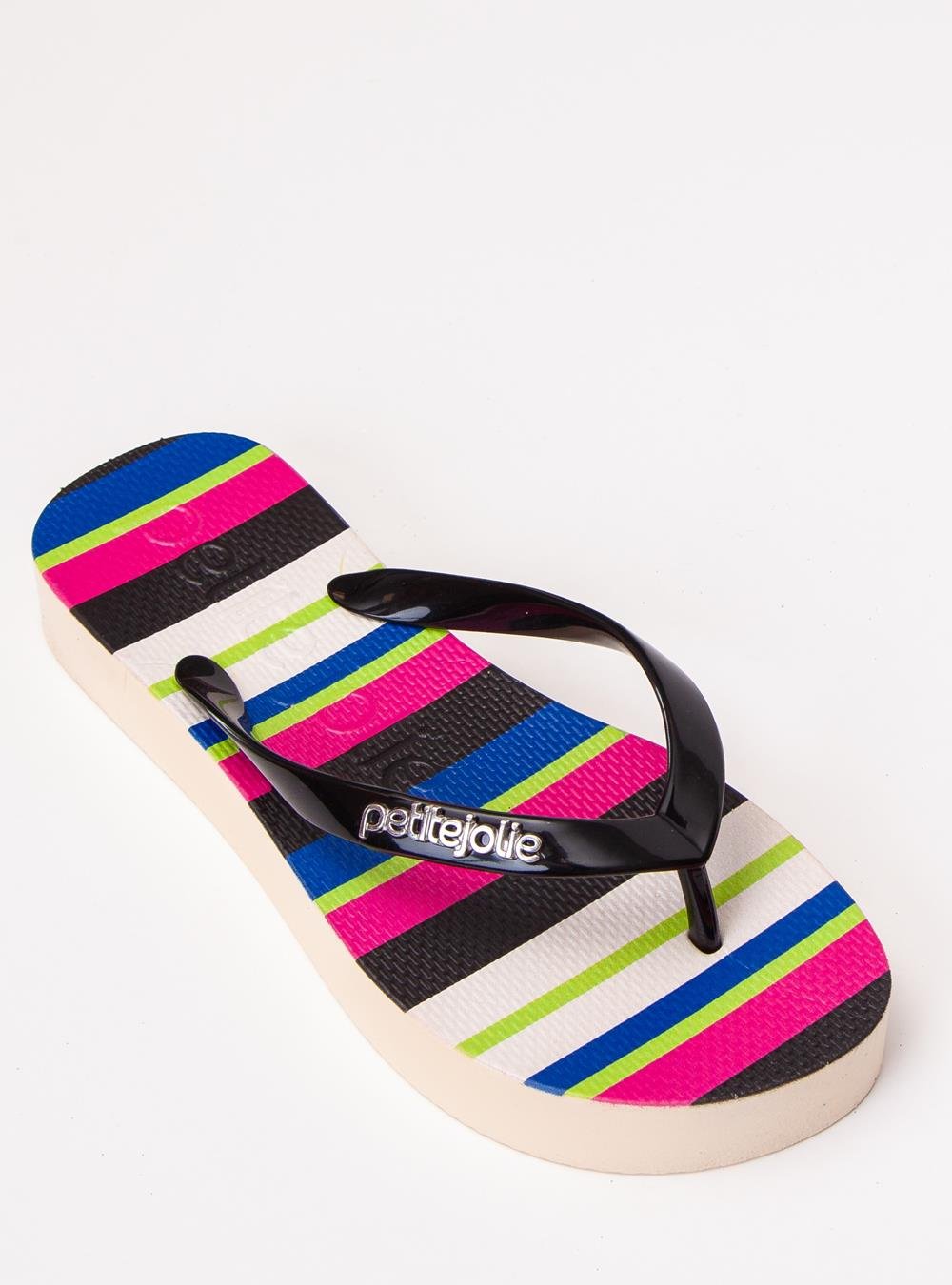Chinelo Petite Jolie Fresh Up Preto/Multicolor 3 PJ7354 Preto 4