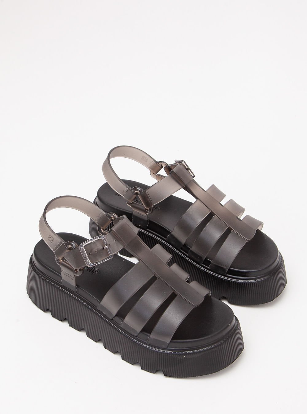 Sandália Petite Jolie Flow Sandal Preto Translúcido PJ7561 Preto 2