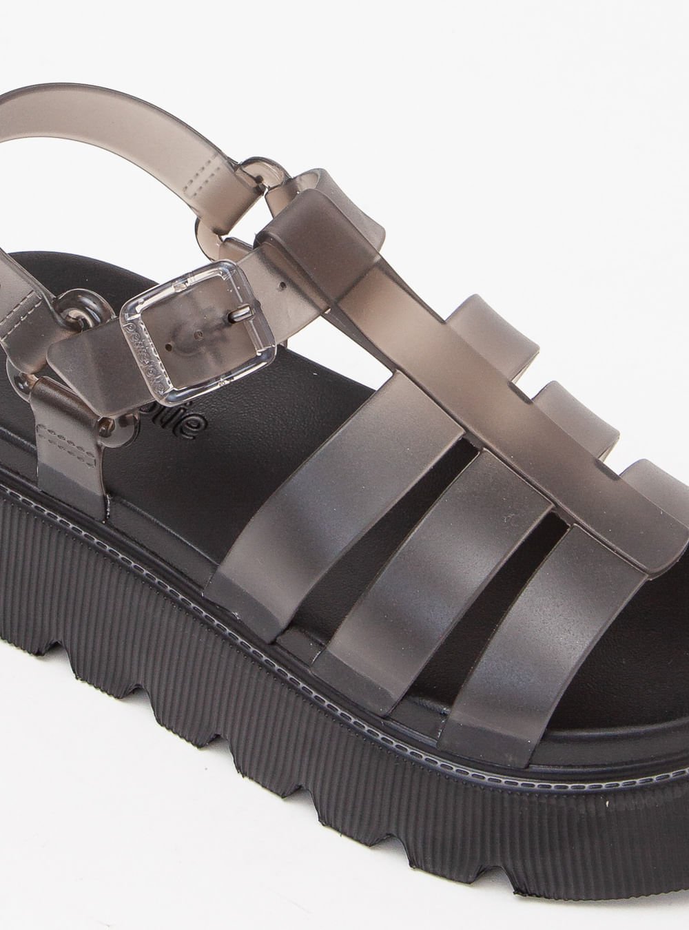 Sandália Petite Jolie Flow Sandal Preto Translúcido PJ7561 Preto 4