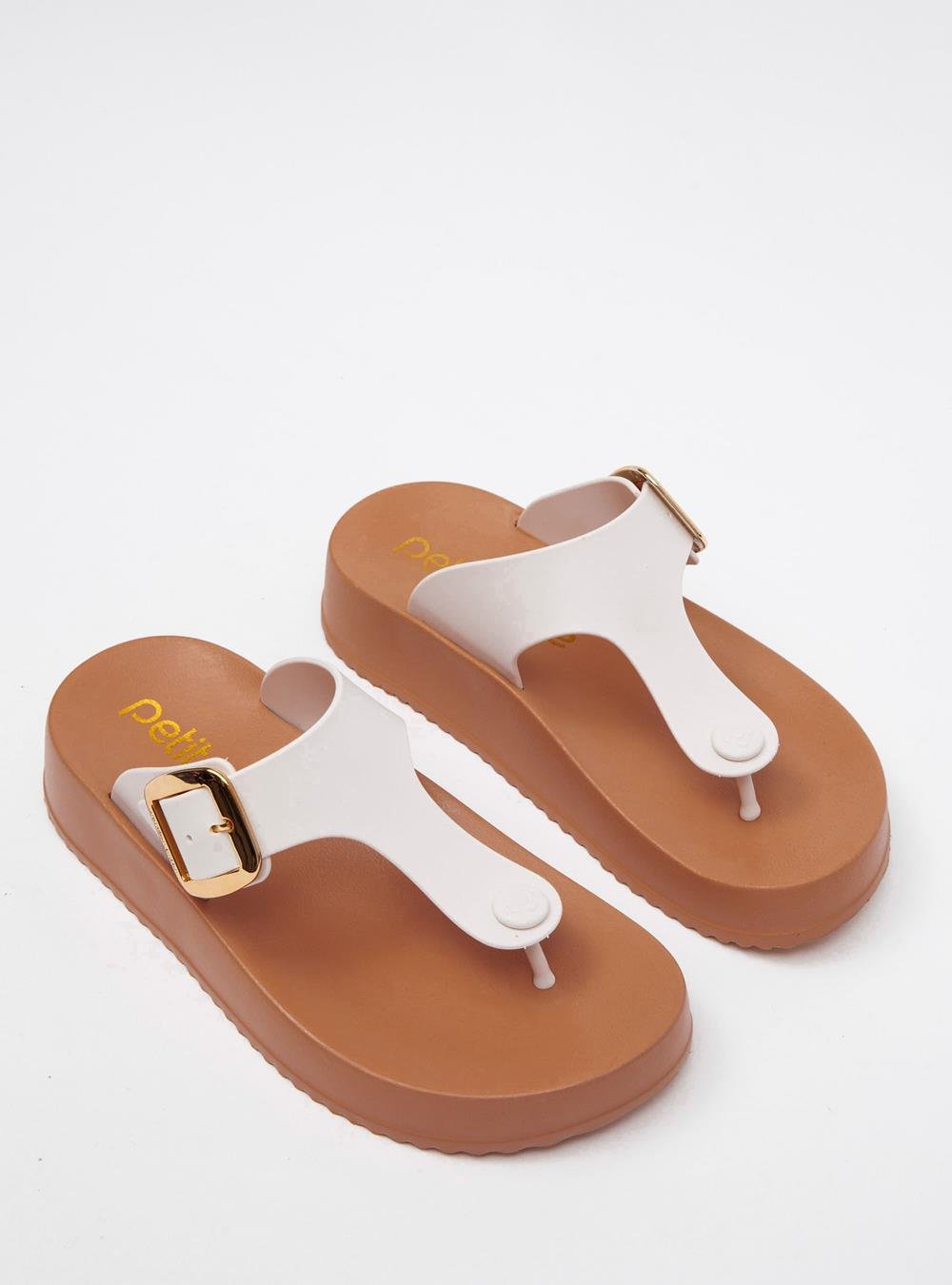 Chinelo Petite Jolie Day White/Doce De Leite PJ7499 Branco/Caramelo 3