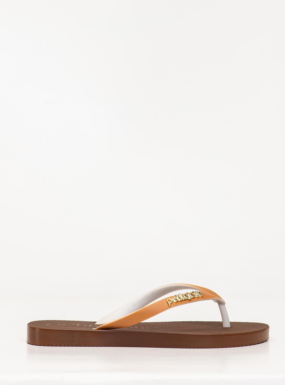 Chinelo Petite Jolie Fresh White/Sola Chocolate PJ7638 Marrom 3