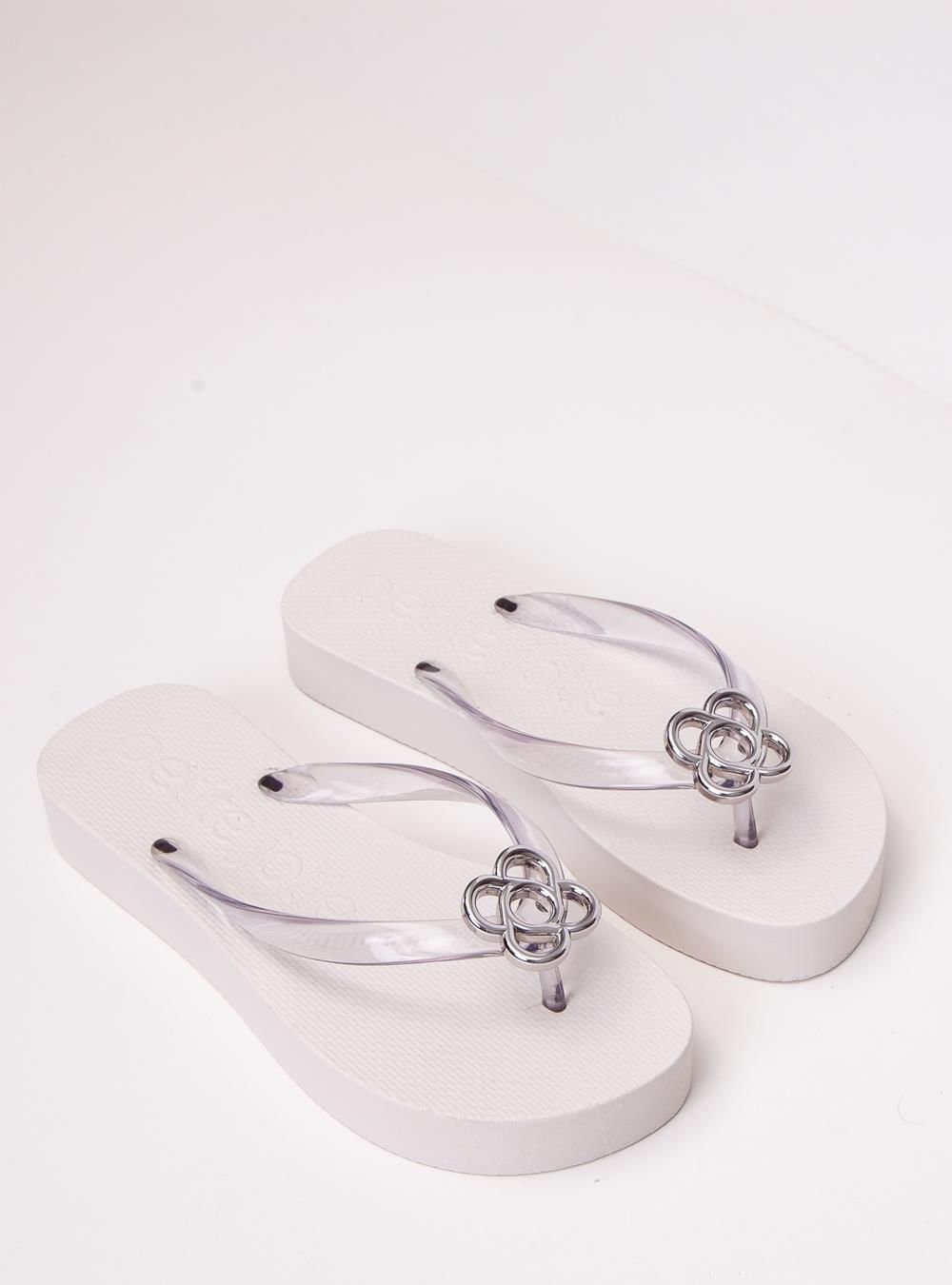 Chinelo Petite Jolie Fresh Up Translúcido/White PJ7634 Branco 2