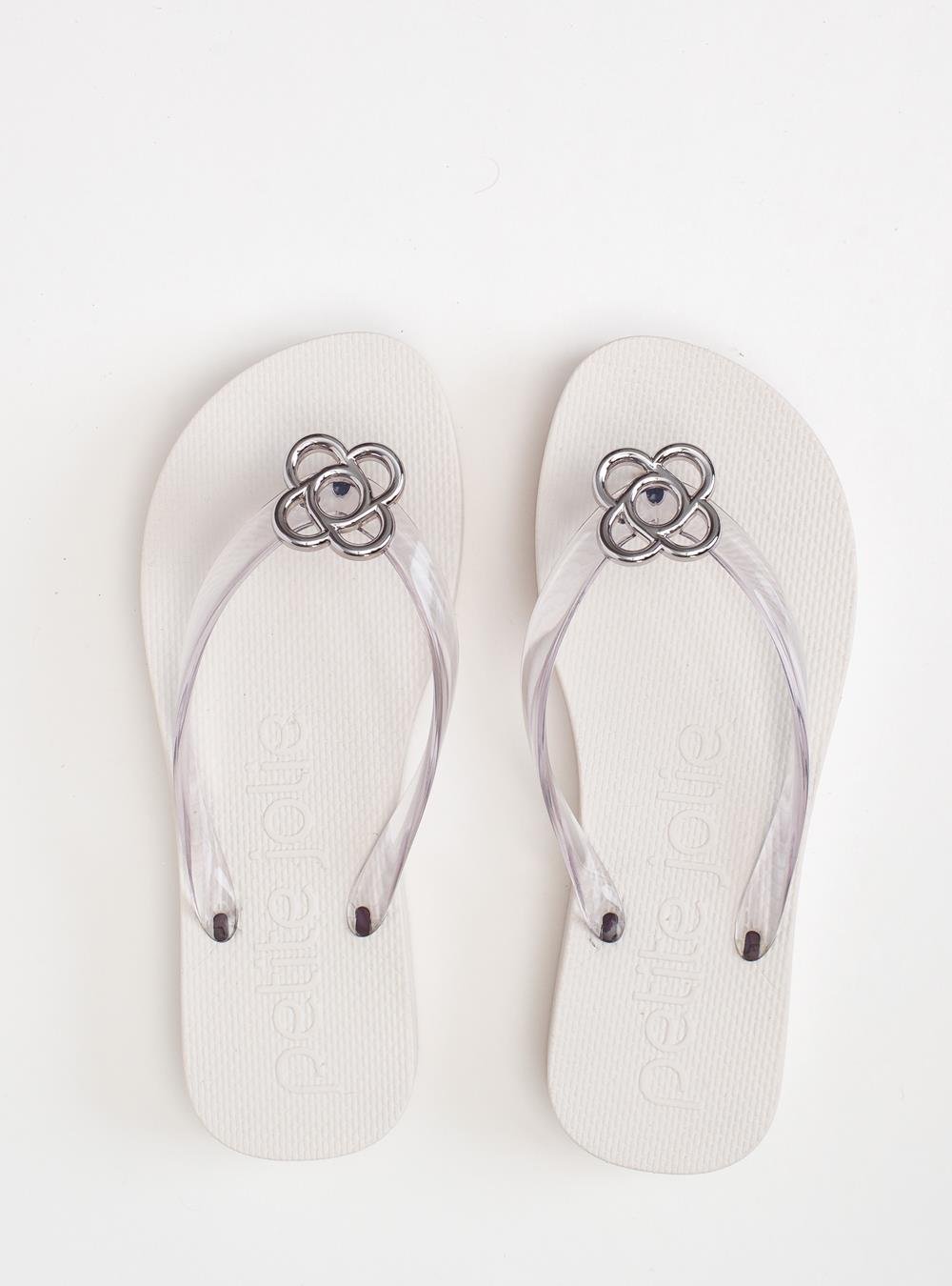 Chinelo Petite Jolie Fresh Up Translúcido/White PJ7634 Branco 3