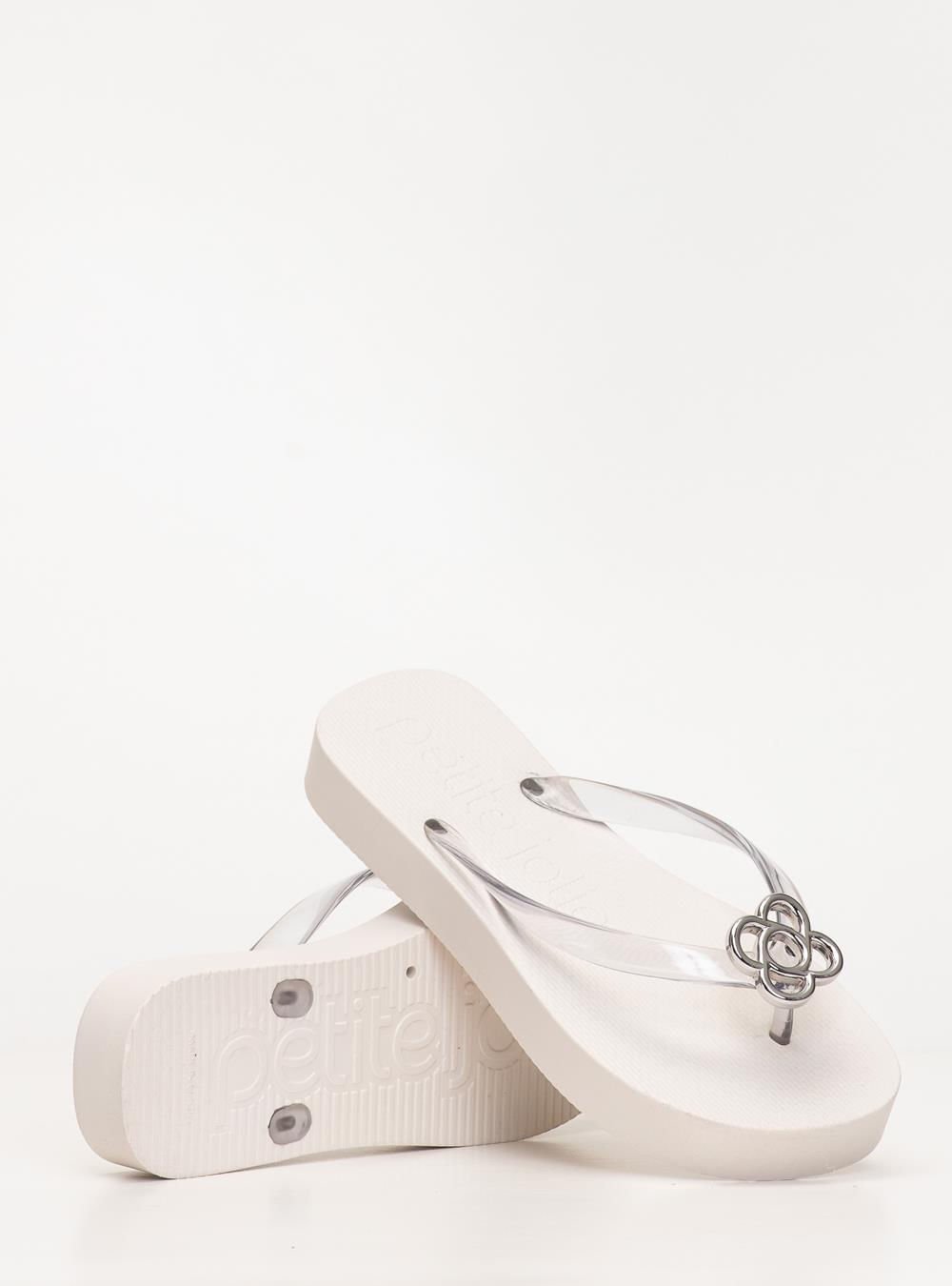 Chinelo Petite Jolie Fresh Up Translúcido/White PJ7634 Branco 5