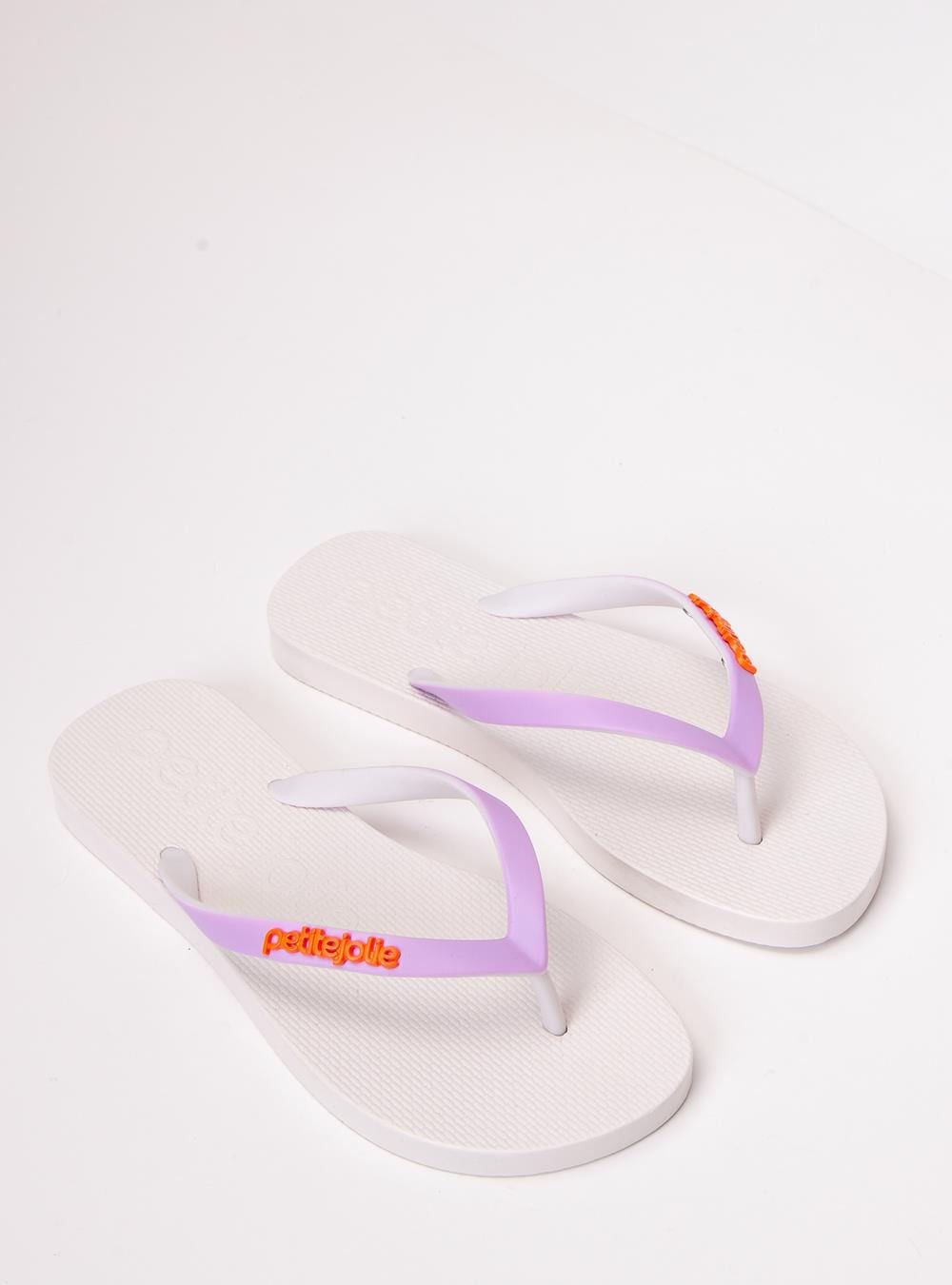 Chinelo Petite Jolie Fresh White/White PJ7638 Lilás 2
