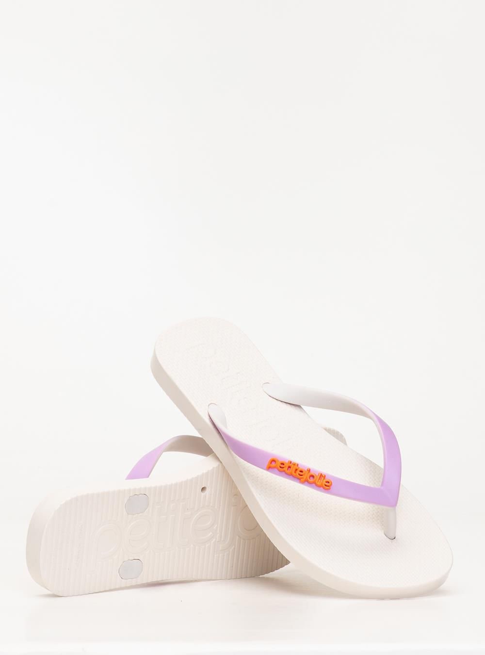 Chinelo Petite Jolie Fresh White/White PJ7638 Lilás 5