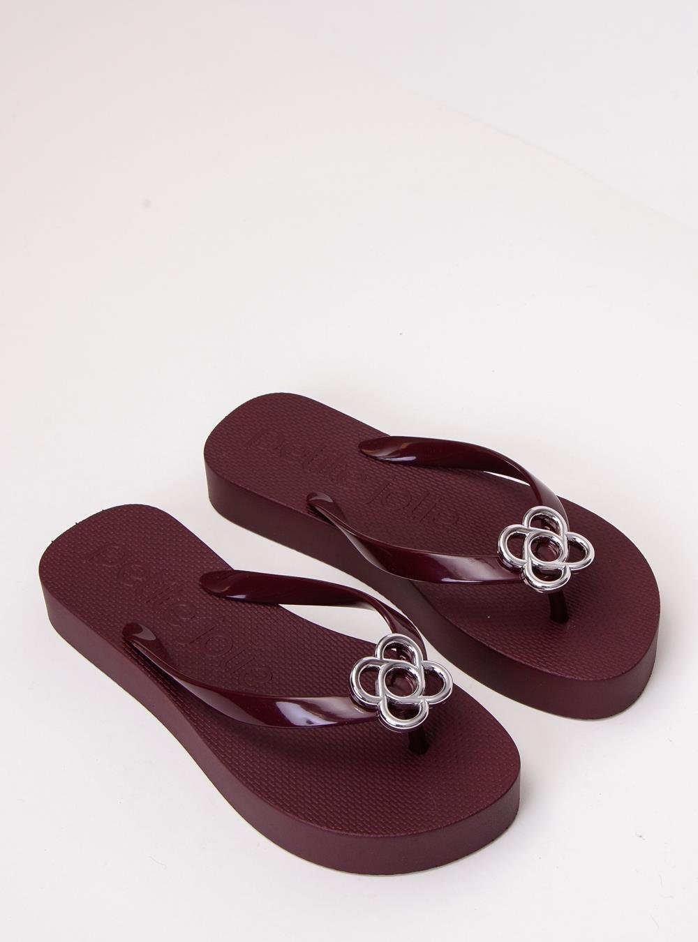 Chinelo Petite Jolie Fresh Up Berry PJ7634 Marrom 2