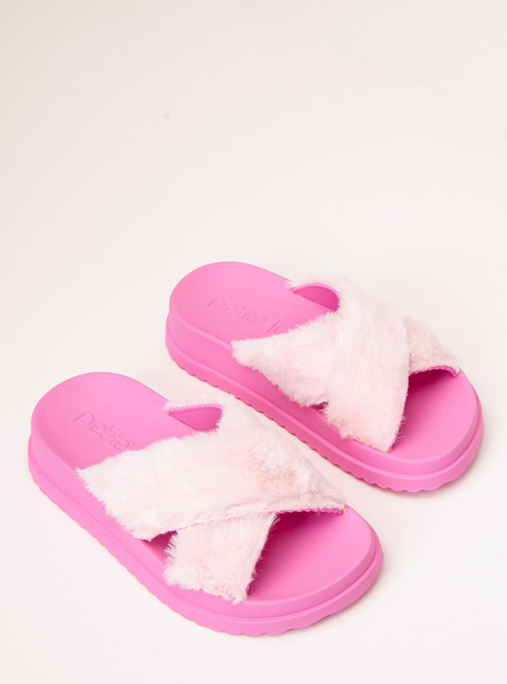 Chinelo Infantil Petite Jolie Smash Fur Chiclete PJ7709IN Rosa 2
