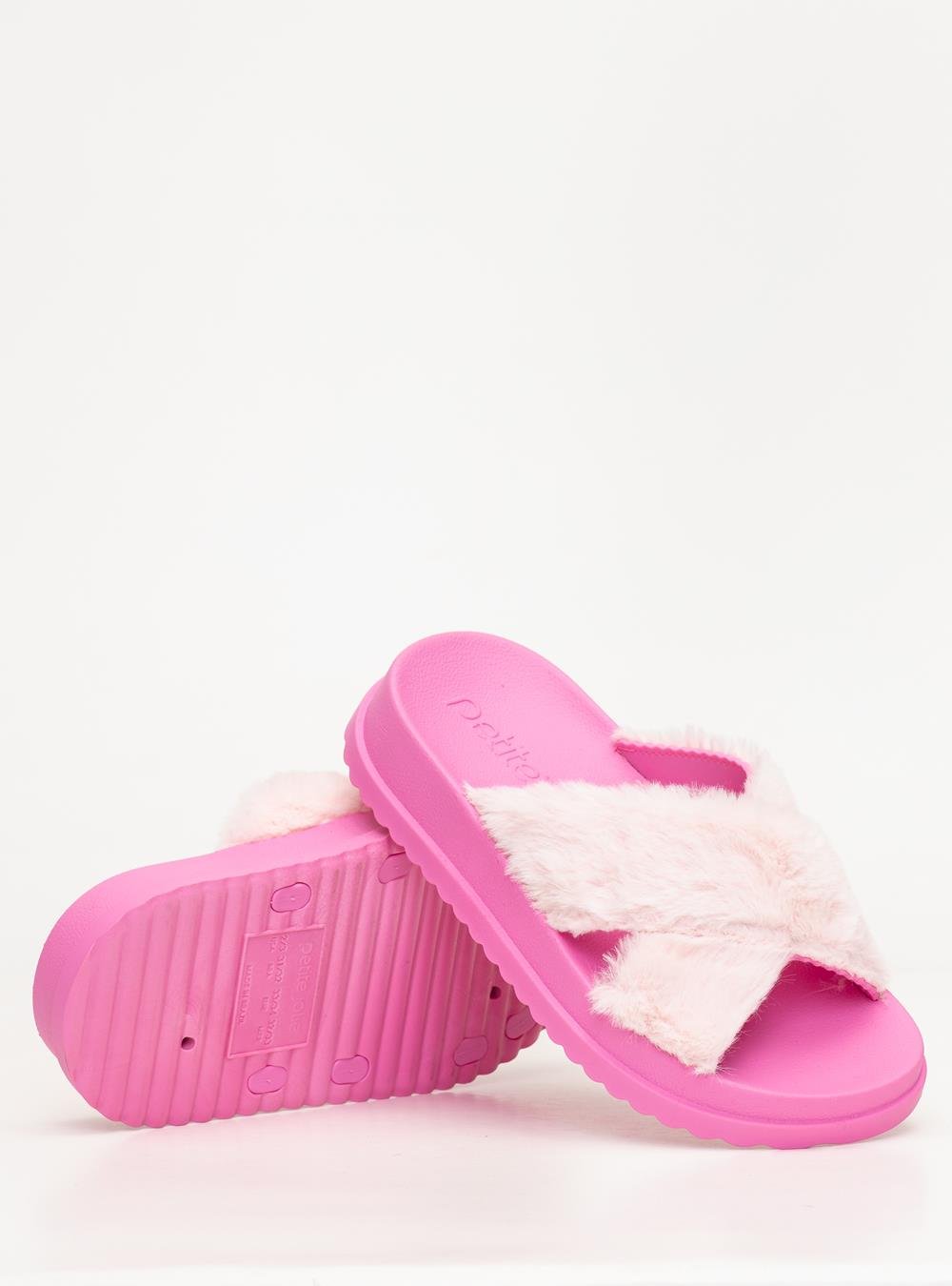 Chinelo Infantil Petite Jolie Smash Fur Chiclete PJ7709IN Rosa 4