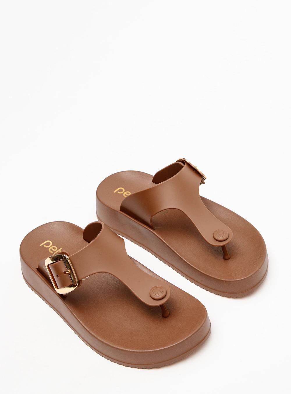 Chinelo Petite Jolie Day Chocolate PJ7499 Marrom 2