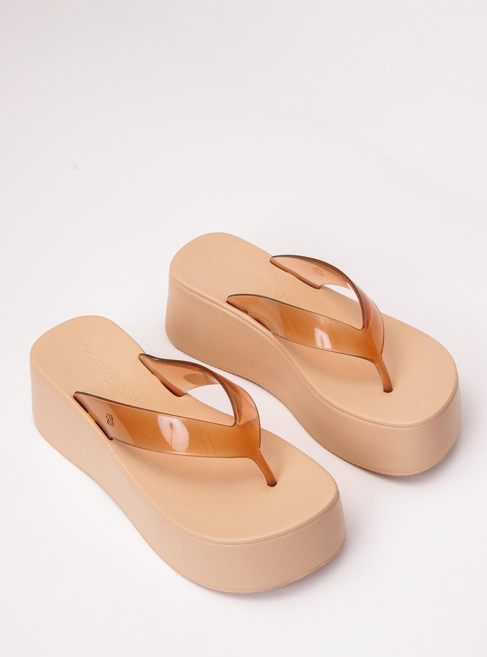 Chinelo Petite Jolie Plus II Translúcido/Areia PJ7703 Bege 2