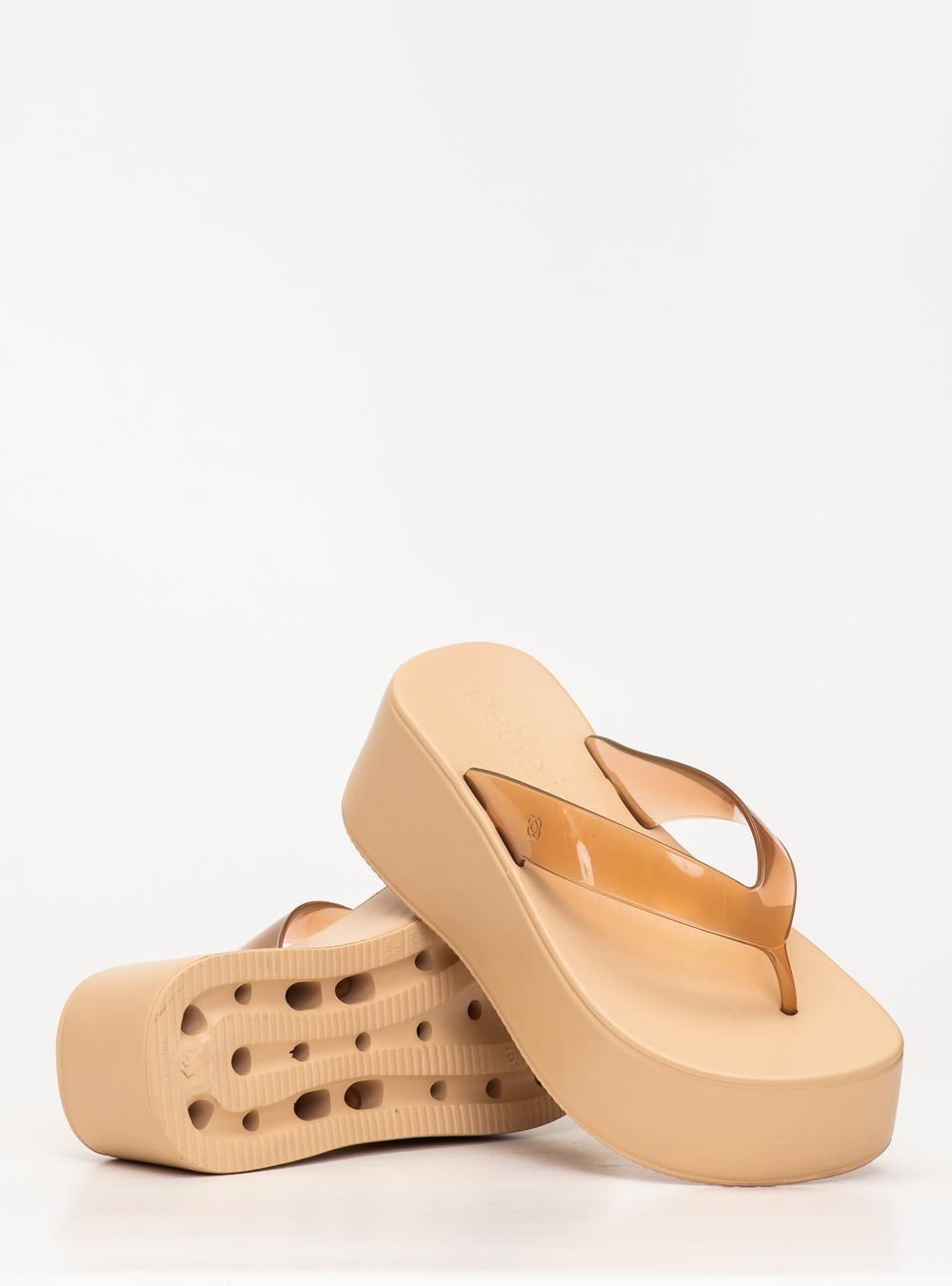 Chinelo Petite Jolie Plus II Translúcido/Areia PJ7703 Bege 4